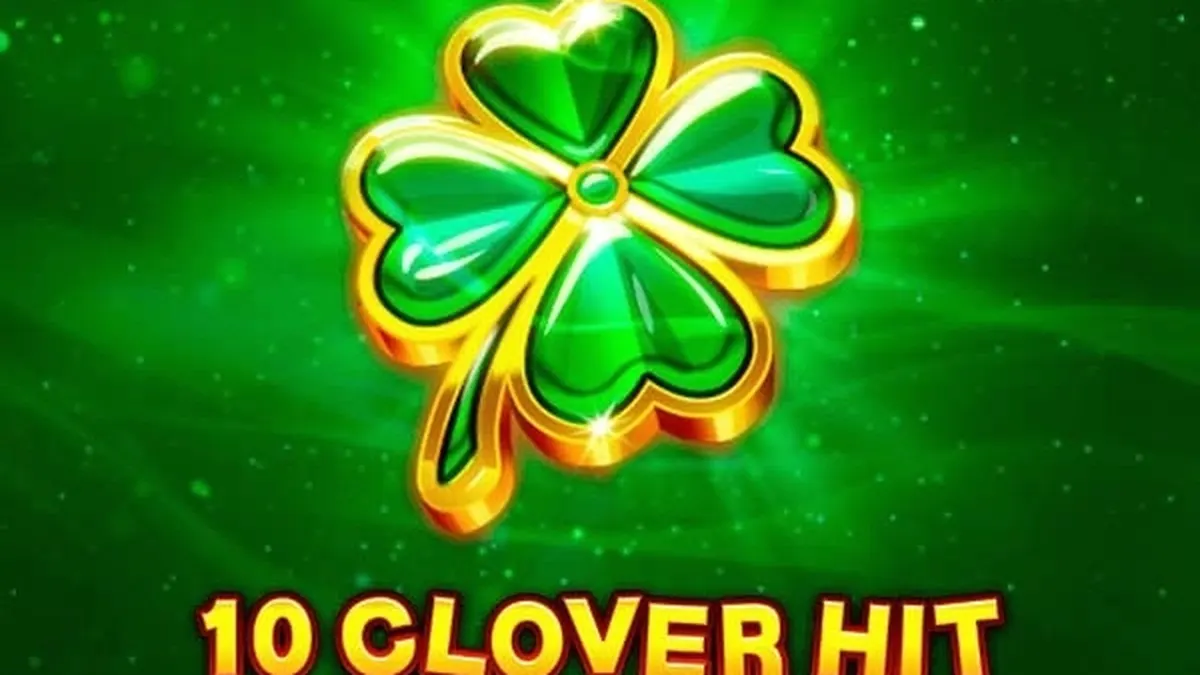Interface do jogo de slot 10 Clover Hit com símbolos de frutas e trevos